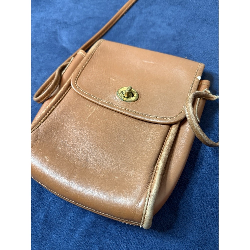 Vtg Coach Scooter Bag Brotish Tan Genuine Leather A+ Grade (See Photos)
